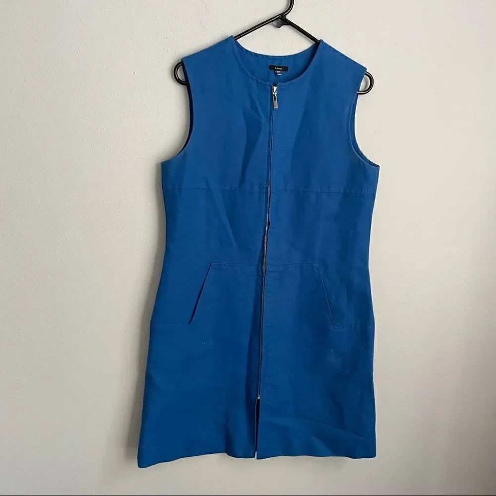 Revolve RAOUL Zip Front Sleeveless Shift Mini Dress - Picture 3 of 8